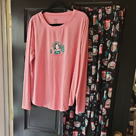 HUE Pink Pajama Set - Picture 1 of 6